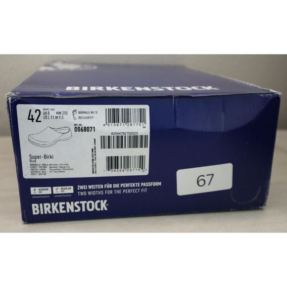 Birkenstock 0068071 Women's 11 Men's 9 Blue Super-Birki Water Resistant Clogs - Picture 15 of 15